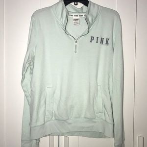 vs pink half zip sweatshirt